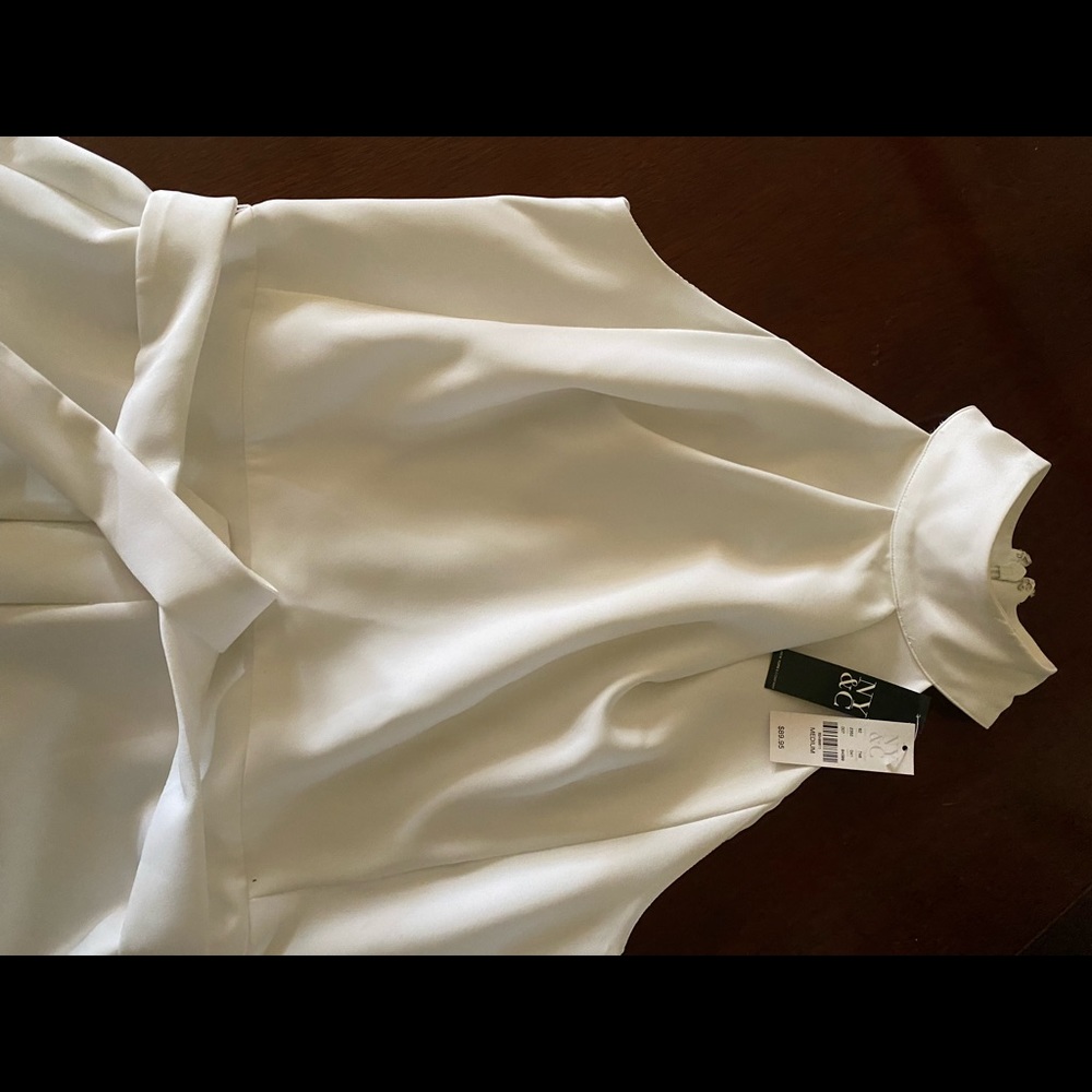 Ladies White Halter Jumpsuit Size Medium